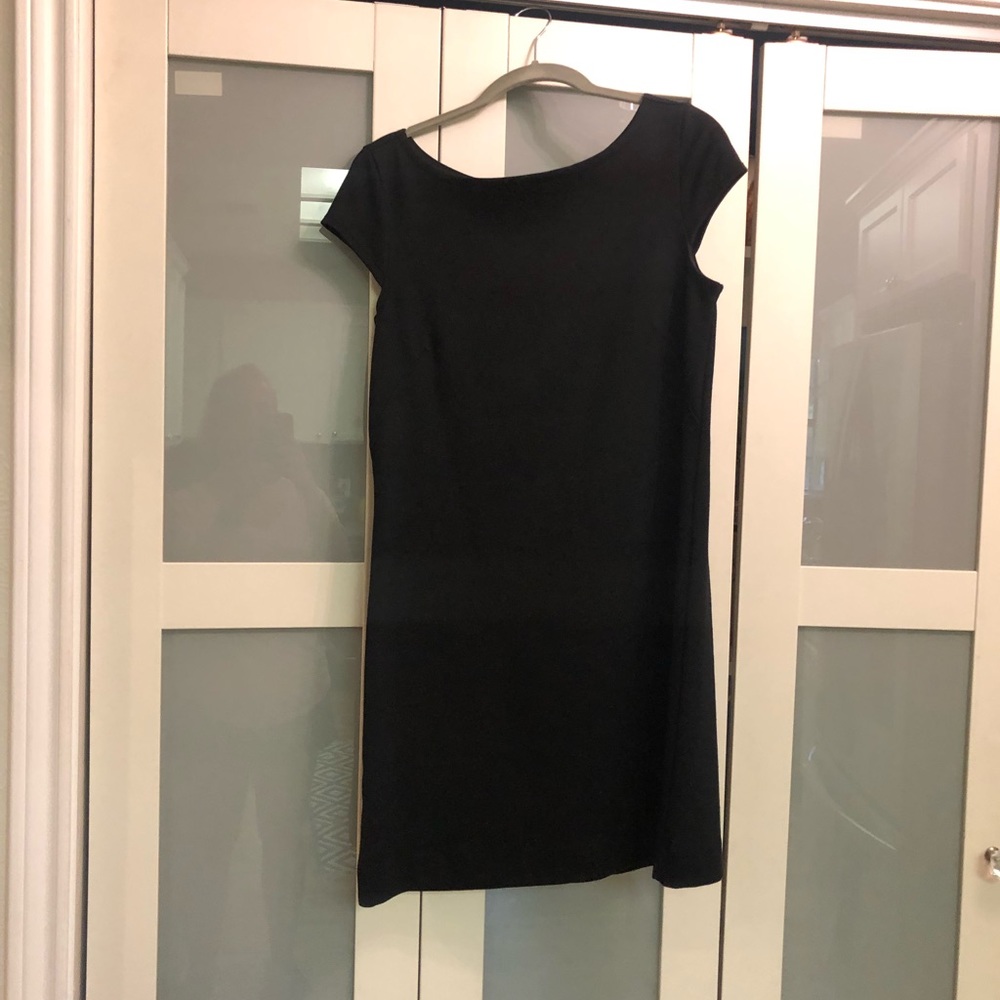 Loft black sheath dress. Size 2. Knit material.